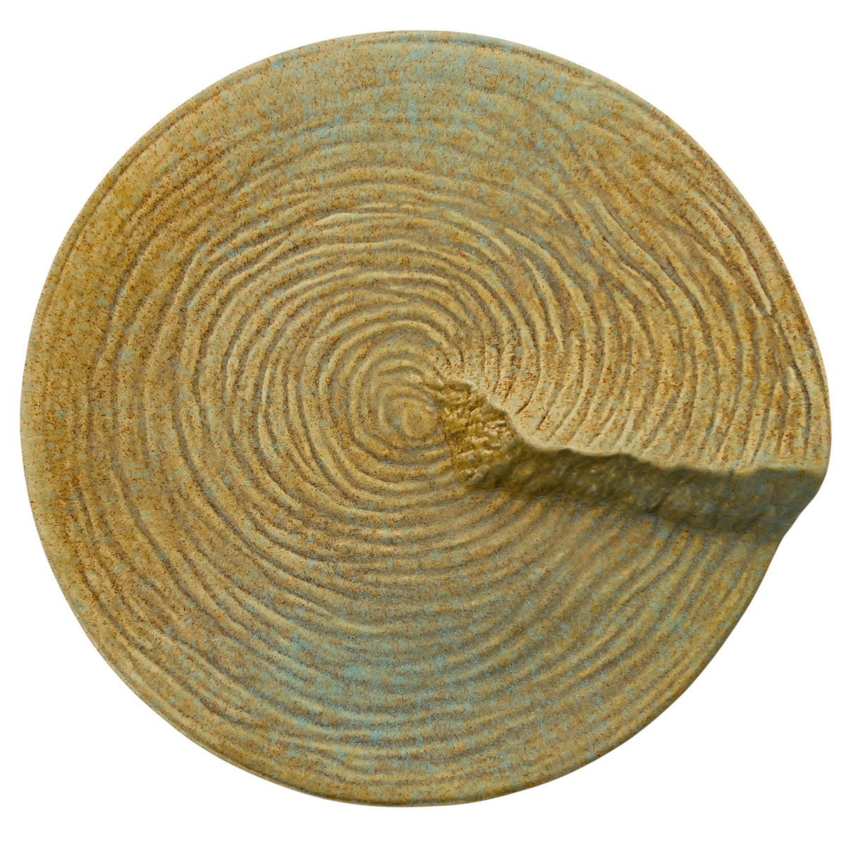 AKDC Ceramic Round Fruit Plate 28.5cm*4cm, Brown/Turquoise Ripple Design - Al Kabayel Discount CentreAKDC Ceramic Round Fruit Plate 28.5cm*4cm, Brown/Turquoise Ripple DesignServing TraysAKDCAl Kabayel Discount Centre