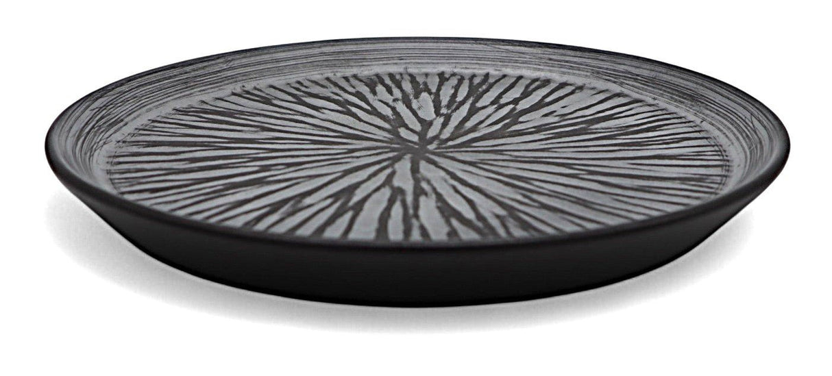 AKDC Ceramic Round Plate 23 cm – Stylish Gray with Black Border Design - Al Kabayel Discount CentreAKDC Ceramic Round Plate 23 cm – Stylish Gray with Black Border DesignPlatesAKDCAl Kabayel Discount Centre