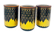 AKDC Ceramic Set of 3 Canister 1 Liter * 3 with a Wooden Lid, Black and Golden Line Design - Al Kabayel Discount CentreAKDC Ceramic Set of 3 Canister 1 Liter * 3 with a Wooden Lid, Black and Golden Line DesignJars & Food SaversAKDCAl Kabayel Discount Centre