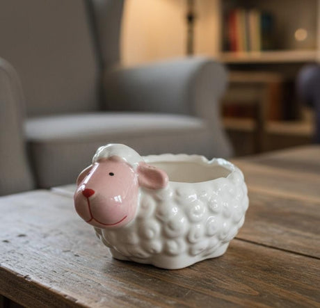 AKDC Ceramic Sheep Shape Ashtray – White and Pink Color Cute Animal Design Perfect for Home Décor & Gifts - Al Kabayel Discount CentreAKDC Ceramic Sheep Shape Ashtray – White and Pink Color Cute Animal Design Perfect for Home Décor & GiftsHome Décor AccentsAKDCAl Kabayel Discount Centre