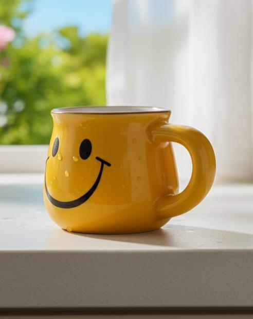 AKDC Ceramic Smile Emoji Coffee Mug 100ml,Orange - Al Kabayel Discount CentreAKDC Ceramic Smile Emoji Coffee Mug 100ml,OrangeMugsAKDCAl Kabayel Discount Centre