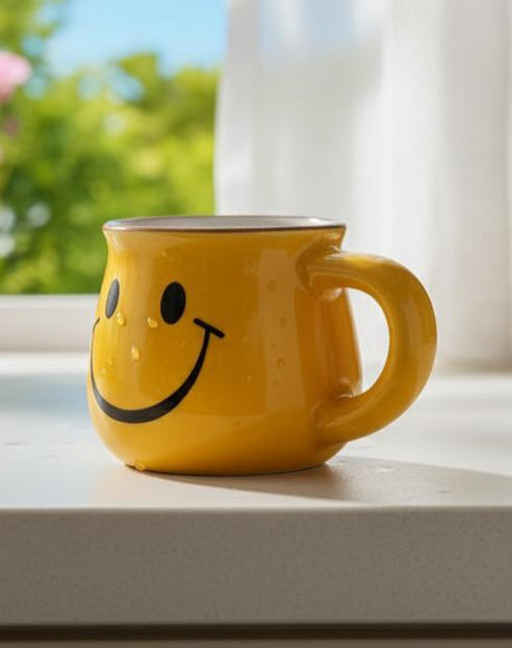 AKDC Ceramic Smile Emoji Coffee Mug 100ml,Orange - Al Kabayel Discount CentreAKDC Ceramic Smile Emoji Coffee Mug 100ml,OrangeMugsAKDCAl Kabayel Discount Centre