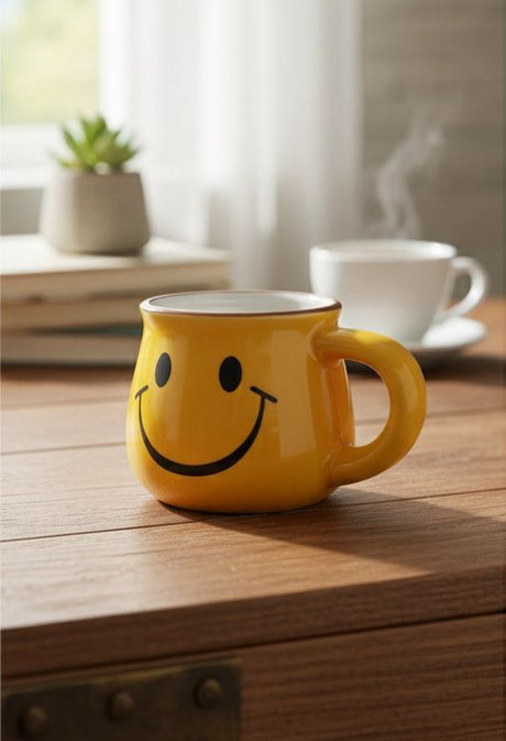 AKDC Ceramic Smile Emoji Coffee Mug 100ml,Orange - Al Kabayel Discount CentreAKDC Ceramic Smile Emoji Coffee Mug 100ml,OrangeMugsAKDCAl Kabayel Discount Centre