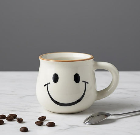 AKDC Ceramic Smile Emoji Coffee Mug 100ml,White - Al Kabayel Discount CentreAKDC Ceramic Smile Emoji Coffee Mug 100ml,WhiteMugsAKDCAl Kabayel Discount Centre