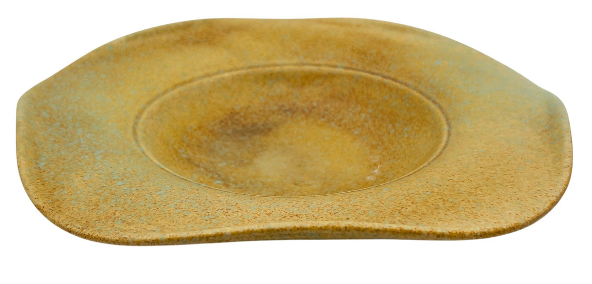 AKDC Ceramic Soup Plate 27cm*4cm, Brown/Turquoise Ripple Flower Edge Design - Al Kabayel Discount CentreAKDC Ceramic Soup Plate 27cm*4cm, Brown/Turquoise Ripple Flower Edge DesignPlatesAKDCAl Kabayel Discount Centre