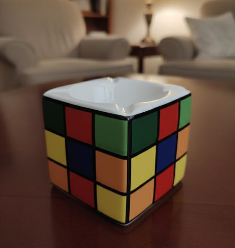 AKDC Ceramic Square Box Ashtray – Rubik’s Cube Design Colorful & Creative Smoking Accessory for Modern Homes - Al Kabayel Discount CentreAKDC Ceramic Square Box Ashtray – Rubik’s Cube Design Colorful & Creative Smoking Accessory for Modern HomesHome Décor AccentsAKDCAl Kabayel Discount Centre
