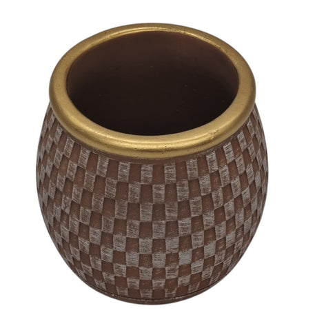 AKDC Ceramic Vase Home Décor Accents Table 14cmX11cm - Pink&Gold - Al Kabayel Discount CentreAKDC Ceramic Vase Home Décor Accents Table 14cmX11cm - Pink&GoldHome Décor AccentsAKDCAl Kabayel Discount Centre