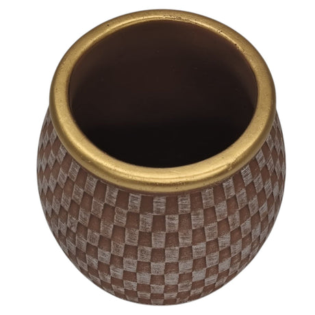 AKDC Ceramic Vase Home Décor Accents Table 14cmX11cm - Pink&Gold - Al Kabayel Discount CentreAKDC Ceramic Vase Home Décor Accents Table 14cmX11cm - Pink&GoldHome Décor AccentsAKDCAl Kabayel Discount Centre
