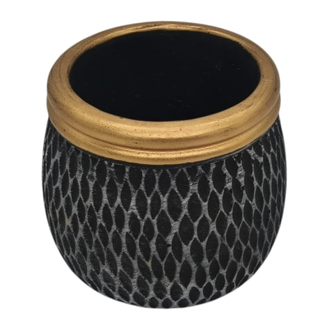 AKDC Ceramic Vase Home Décor Accents Table - 9cmX9cm - Black&Gold - Al Kabayel Discount CentreAKDC Ceramic Vase Home Décor Accents Table - 9cmX9cm - Black&GoldHome Décor AccentsAKDCAl Kabayel Discount Centre