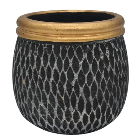 AKDC Ceramic Vase Home Décor Accents Table - 9cmX9cm - Black&Gold - Al Kabayel Discount CentreAKDC Ceramic Vase Home Décor Accents Table - 9cmX9cm - Black&GoldHome Décor AccentsAKDCAl Kabayel Discount Centre