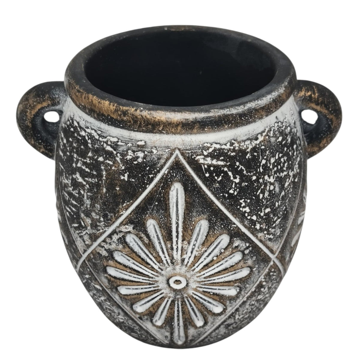 AKDC Ceramic Vase Home Décor Accents Table With Handle - 14cmX10cm - Black - Al Kabayel Discount CentreAKDC Ceramic Vase Home Décor Accents Table With Handle - 14cmX10cm - BlackHome Décor AccentsAKDCAl Kabayel Discount Centre