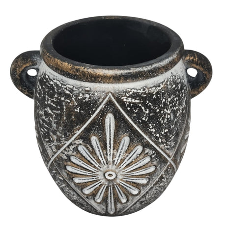 AKDC Ceramic Vase Home Décor Accents Table With Handle - 14cmX10cm - Black - Al Kabayel Discount CentreAKDC Ceramic Vase Home Décor Accents Table With Handle - 14cmX10cm - BlackHome Décor AccentsAKDCAl Kabayel Discount Centre
