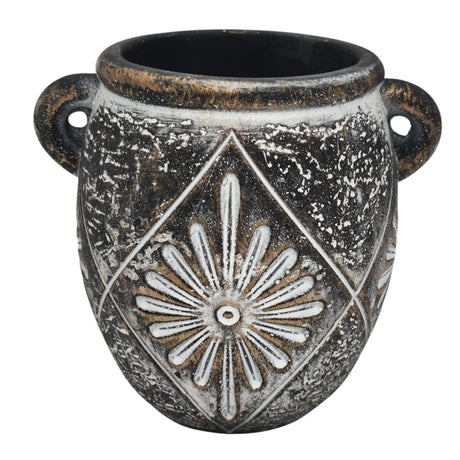 AKDC Ceramic Vase Home Décor Accents Table With Handle - 14cmX10cm - Black - Al Kabayel Discount CentreAKDC Ceramic Vase Home Décor Accents Table With Handle - 14cmX10cm - BlackHome Décor AccentsAKDCAl Kabayel Discount Centre