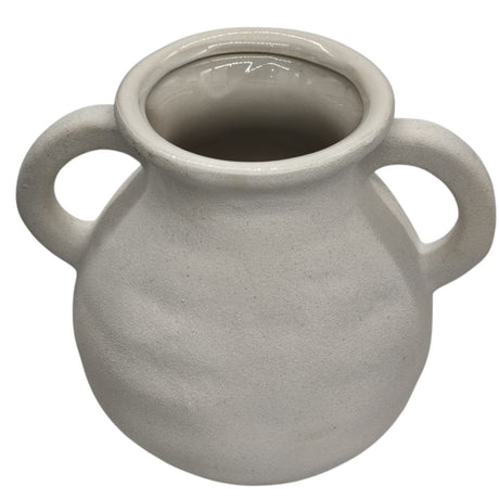 AKDC Ceramic Vase Home Décor Accents Table With Handle - 17cmX10cm - White - Al Kabayel Discount CentreAKDC Ceramic Vase Home Décor Accents Table With Handle - 17cmX10cm - WhiteHome Décor AccentsAKDCAl Kabayel Discount Centre