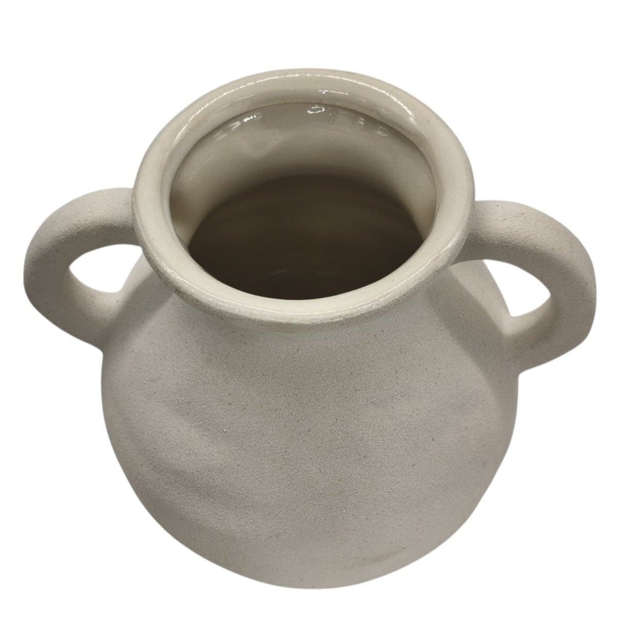 AKDC Ceramic Vase Home Décor Accents Table With Handle - 17cmX10cm - White - Al Kabayel Discount CentreAKDC Ceramic Vase Home Décor Accents Table With Handle - 17cmX10cm - WhiteHome Décor AccentsAKDCAl Kabayel Discount Centre