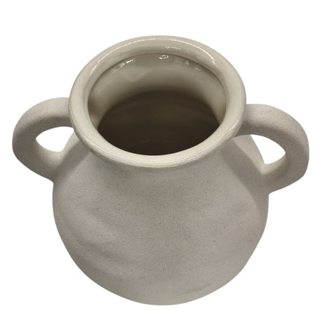 AKDC Ceramic Vase Home Décor Accents Table With Handle - 17cmX10cm - White - Al Kabayel Discount CentreAKDC Ceramic Vase Home Décor Accents Table With Handle - 17cmX10cm - WhiteHome Décor AccentsAKDCAl Kabayel Discount Centre