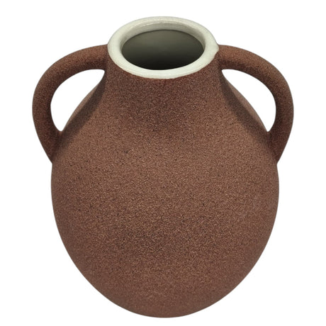 AKDC Ceramic Vase Home Décor Accents Table With Handle - 27cmX7cm - Pink&White - Al Kabayel Discount CentreAKDC Ceramic Vase Home Décor Accents Table With Handle - 27cmX7cm - Pink&WhiteHome Décor AccentsAKDCAl Kabayel Discount Centre
