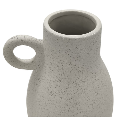 AKDC Ceramic Vase with 1 Handles, Modern Farmhouse Vase for Home Decor Vase, Decorative Pottery Flower Vase, Clay Samll Vase, Centerpieces for Dining Table - 30cmX9cm - White - Al Kabayel Discount CentreAKDC Ceramic Vase with 1 Handles, Modern Farmhouse Vase for Home Decor Vase, Decorative Pottery Flower Vase, Clay Samll Vase, Centerpieces for Dining Table - 30cmX9cm - WhiteHome Décor AccentsAKDCAl Kabayel Discount Centre