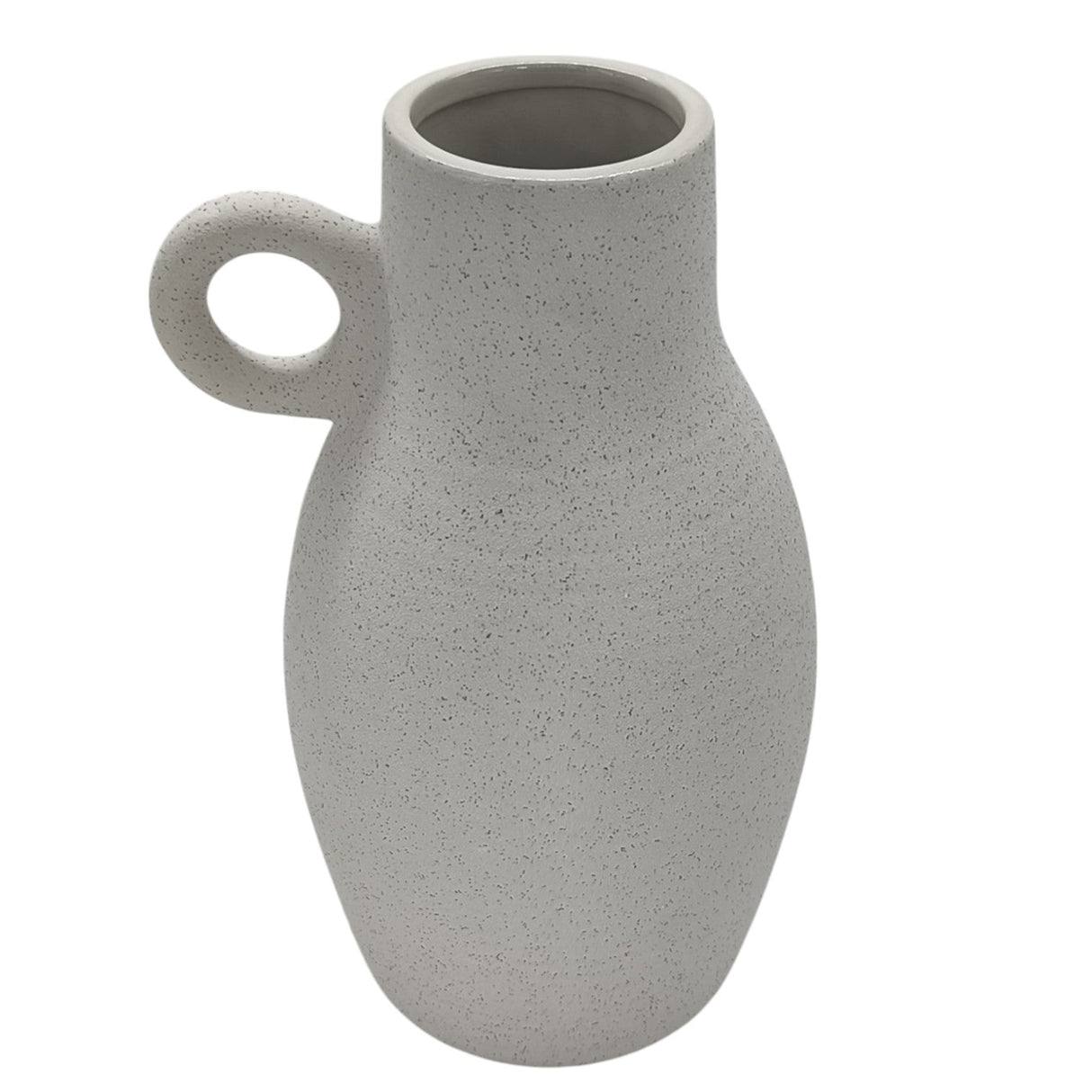 AKDC Ceramic Vase with 1 Handles, Modern Farmhouse Vase for Home Decor Vase, Decorative Pottery Flower Vase, Clay Samll Vase, Centerpieces for Dining Table - 30cmX9cm - White - Al Kabayel Discount CentreAKDC Ceramic Vase with 1 Handles, Modern Farmhouse Vase for Home Decor Vase, Decorative Pottery Flower Vase, Clay Samll Vase, Centerpieces for Dining Table - 30cmX9cm - WhiteHome Décor AccentsAKDCAl Kabayel Discount Centre