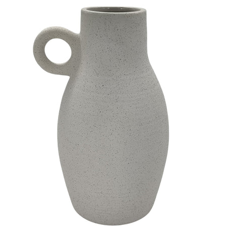 AKDC Ceramic Vase with 1 Handles, Modern Farmhouse Vase for Home Decor Vase, Decorative Pottery Flower Vase, Clay Samll Vase, Centerpieces for Dining Table - 30cmX9cm - White - Al Kabayel Discount CentreAKDC Ceramic Vase with 1 Handles, Modern Farmhouse Vase for Home Decor Vase, Decorative Pottery Flower Vase, Clay Samll Vase, Centerpieces for Dining Table - 30cmX9cm - WhiteHome Décor AccentsAKDCAl Kabayel Discount Centre