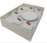 AKDC Ceramic Wave Cup and Saucer Set 100ml with UAE Logo, White - Al Kabayel Discount CentreAKDC Ceramic Wave Cup and Saucer Set 100ml with UAE Logo, WhiteTea SetsAl Kabayel Discount CentreAl Kabayel Discount Centre