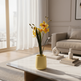 AKDC Ceramic Yellow Pot With Polyster Yellow Orchid Plant 37*10 Cm - Al Kabayel Discount CentreAKDC Ceramic Yellow Pot With Polyster Yellow Orchid Plant 37*10 CmArtificial FloraAKDCAl Kabayel Discount Centre