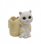 AKDC Charming Polyresin Cat with Bag Pen Holder – White & Yellow Decorative Desk Organizer 12 cm - Al Kabayel Discount CentreAKDC Charming Polyresin Cat with Bag Pen Holder – White & Yellow Decorative Desk Organizer 12 cmPen Holders & Desk OrganizersAKDCAl Kabayel Discount Centre