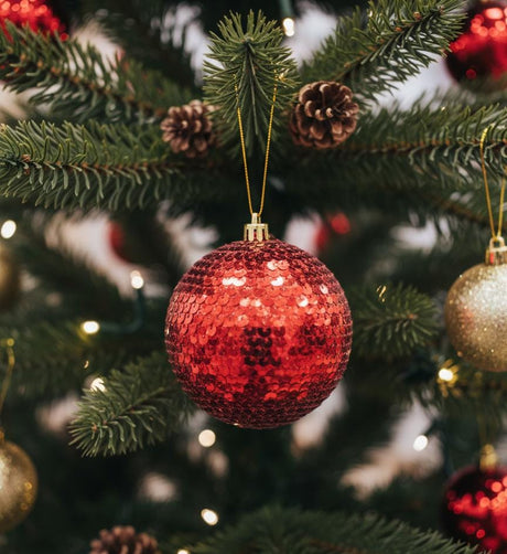 AKDC Christmas 3 - Piece Classic Hanging Ball Ornament Set – Bright Red Color Christmas Tree Decoration - Al Kabayel Discount CentreAKDC Christmas 3 - Piece Classic Hanging Ball Ornament Set – Bright Red Color Christmas Tree DecorationHome Décor AccentsAKDCAl Kabayel Discount Centre