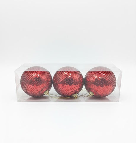 AKDC Christmas 3 - Piece Classic Hanging Ball Ornament Set – Bright Red Color Christmas Tree Decoration - Al Kabayel Discount CentreAKDC Christmas 3 - Piece Classic Hanging Ball Ornament Set – Bright Red Color Christmas Tree DecorationHome Décor AccentsAKDCAl Kabayel Discount Centre