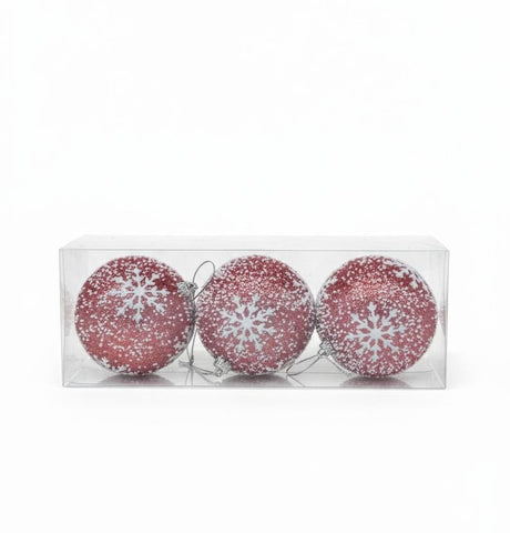 AKDC Christmas 3 - Piece Glitter Hanging Ball Ornament Set – Sparkling Reddish Pink Color Festive Decoration for Home & Office - Al Kabayel Discount CentreAKDC Christmas 3 - Piece Glitter Hanging Ball Ornament Set – Sparkling Reddish Pink Color Festive Decoration for Home & OfficeHome Décor AccentsAKDCAl Kabayel Discount Centre