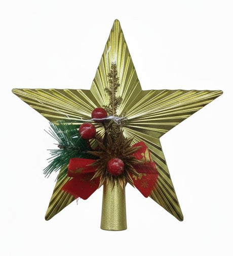 AKDC Christmas Tree Topper Star – Classic Holiday Star for Tree Crown Decoration, 20 cm - Al Kabayel Discount CentreAKDC Christmas Tree Topper Star – Classic Holiday Star for Tree Crown Decoration, 20 cmHome Décor AccentsAKDCAl Kabayel Discount Centre