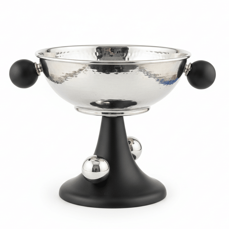 AKDC Classic Black and Silver Metal Footed Candy Bowl with Durable Build and Elegant Serving Style – 16×16 cm - Al Kabayel Discount CentreAKDC Classic Black and Silver Metal Footed Candy Bowl with Durable Build and Elegant Serving Style – 16×16 cmBowlsAKDCAl Kabayel Discount Centre