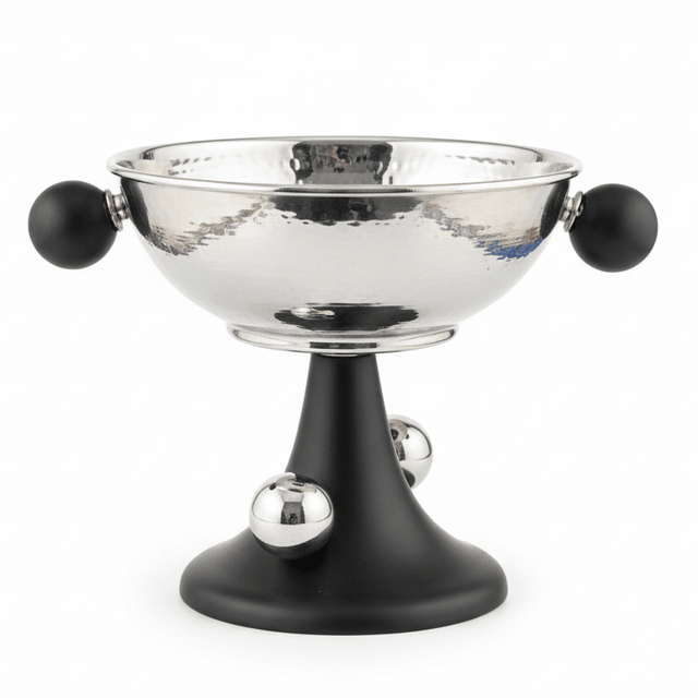 AKDC Classic Black and Silver Metal Footed Candy Bowl with Durable Build and Elegant Serving Style – 16×16 cm - Al Kabayel Discount CentreAKDC Classic Black and Silver Metal Footed Candy Bowl with Durable Build and Elegant Serving Style – 16×16 cmBowlsAKDCAl Kabayel Discount Centre