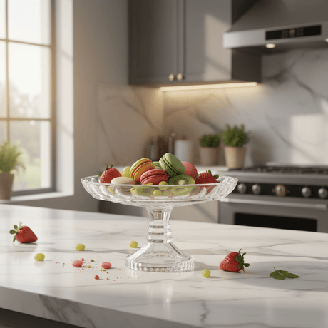 AKDC Classic Footed Glass Candy Tray – Elegant Serving Tray for Sweets, Dry Fruits & Snacks – 23×13 cm - Al Kabayel Discount CentreAKDC Classic Footed Glass Candy Tray – Elegant Serving Tray for Sweets, Dry Fruits & Snacks – 23×13 cmserving traysAKDCAl Kabayel Discount Centre
