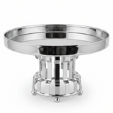 AKDC Classic Footed Stainless Steel Cake Stand – Elegant Dessert Display for Home & Events – 20 × 13 cm - Al Kabayel Discount CentreAKDC Classic Footed Stainless Steel Cake Stand – Elegant Dessert Display for Home & Events – 20 × 13 cmServing TraysAKDCAl Kabayel Discount Centre