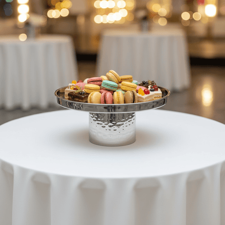 AKDC Classic Footed Stainless Steel Cake Stand – Elegant Dessert Display for Home & Events – 20 × 13.5 cm - Al Kabayel Discount CentreAKDC Classic Footed Stainless Steel Cake Stand – Elegant Dessert Display for Home & Events – 20 × 13.5 cmWarmersAKDCAl Kabayel Discount Centre