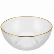 AKDC Classic Glass Bowl with Gold Rim – Stylish Serving Bowl with Elegant Gold Finish for Table Use 16 cm - Al Kabayel Discount CentreAKDC Classic Glass Bowl with Gold Rim – Stylish Serving Bowl with Elegant Gold Finish for Table Use 16 cmBowlsAKDCAl Kabayel Discount Centre