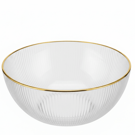 AKDC Classic Glass Bowl with Gold Rim – Stylish Serving Bowl with Elegant Gold Finish for Table Use 16 cm - Al Kabayel Discount CentreAKDC Classic Glass Bowl with Gold Rim – Stylish Serving Bowl with Elegant Gold Finish for Table Use 16 cmBowlsAKDCAl Kabayel Discount Centre