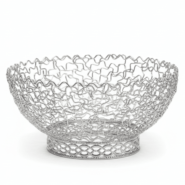 AKDC Classic Silver Metal Candy Serving Bowl for Home, Events & Gift Presentation – 17cm - Al Kabayel Discount CentreAKDC Classic Silver Metal Candy Serving Bowl for Home, Events & Gift Presentation – 17cmServing TraysAKDCAl Kabayel Discount Centre