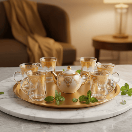 AKDC Classic Tea Glass Set of Six Pieces with Gold Accent Design 100 ml - Al Kabayel Discount CentreAKDC Classic Tea Glass Set of Six Pieces with Gold Accent Design 100 mlTumblersAKDCAl Kabayel Discount Centre