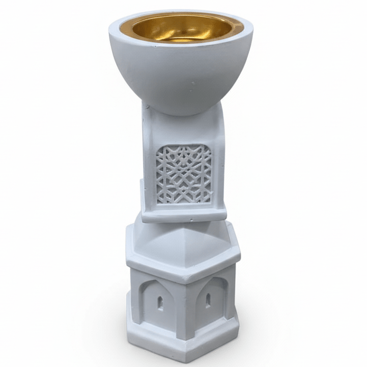 AKDC Classic White Ceramic Incense Burner – Timeless Decorative Piece for Home, Meditation, or Aromatherapy – 22 cm - Al Kabayel Discount CentreAKDC Classic White Ceramic Incense Burner – Timeless Decorative Piece for Home, Meditation, or Aromatherapy – 22 cmCeramic Incense BurnerAKDCAl Kabayel Discount Centre