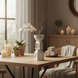 AKDC Classic White Ceramic Incense Burner – Timeless Decorative Piece for Home, Meditation, or Aromatherapy – 22 cm - Al Kabayel Discount CentreAKDC Classic White Ceramic Incense Burner – Timeless Decorative Piece for Home, Meditation, or Aromatherapy – 22 cmCeramic Incense BurnerAKDCAl Kabayel Discount Centre