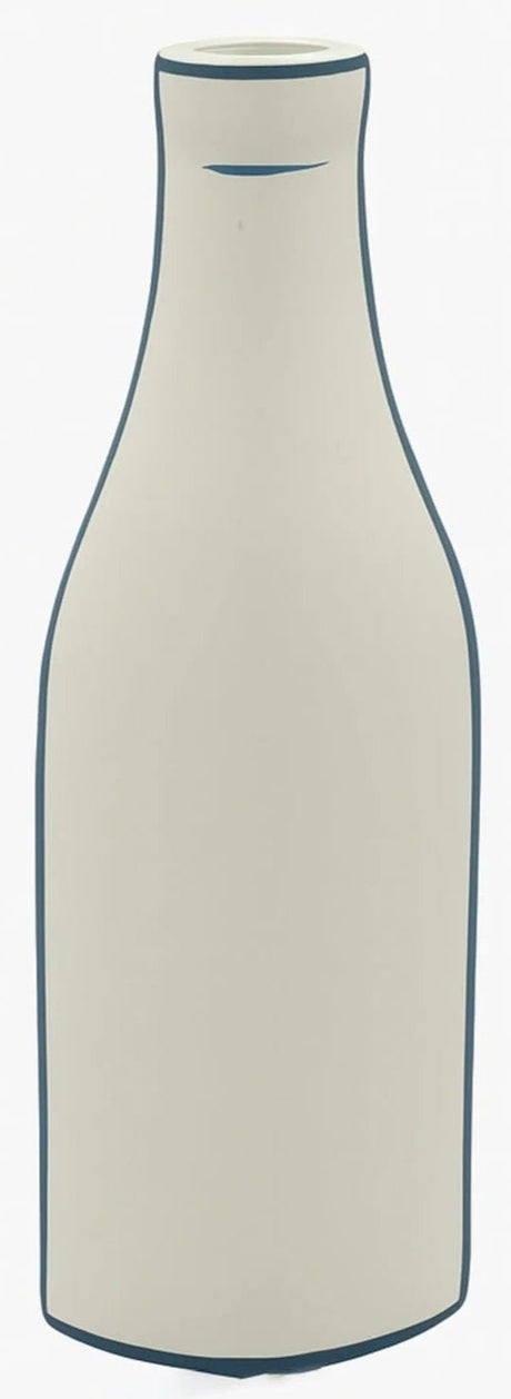 AKDC Clay Bottle Shaped Flower Vase 5cm*10.5cm*31cm, White and Blue - Al Kabayel Discount CentreAKDC Clay Bottle Shaped Flower Vase 5cm*10.5cm*31cm, White and BlueFlower/Plant PotsAKDCAl Kabayel Discount Centre