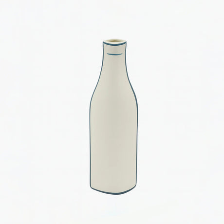 AKDC Clay Bottle Shaped Flower Vase 5cm*10.5cm*31cm, White and Blue - Al Kabayel Discount CentreAKDC Clay Bottle Shaped Flower Vase 5cm*10.5cm*31cm, White and BlueFlower/Plant PotsAKDCAl Kabayel Discount Centre