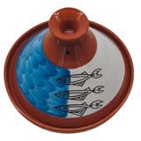AKDC Clay Tajine With Lid Fish Painting Sardine Blue - 27CM - Al Kabayel Discount CentreAKDC Clay Tajine With Lid Fish Painting Sardine Blue - 27CMCookwareAKDCAl Kabayel Discount Centre