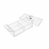 AKDC Clear Acrylic 2 Section Candy Storage Box with Lid Transparent Organizer for Sweets and Snacks 25x13x6 cm - Al Kabayel Discount CentreAKDC Clear Acrylic 2 Section Candy Storage Box with Lid Transparent Organizer for Sweets and Snacks 25x13x6 cmServing TraysAKDCAl Kabayel Discount Centre