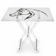 AKDC Clear Acrylic Coffee Table Set Featuring Black Horse Artwork Print Elegant Foldable 4 - Piece Design 50x40x47 cm - Al Kabayel Discount CentreAKDC Clear Acrylic Coffee Table Set Featuring Black Horse Artwork Print Elegant Foldable 4 - Piece Design 50x40x47 cmOrganizers & AccessoriesAKDCAl Kabayel Discount Centre