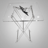 AKDC Clear Acrylic Coffee Table Set with Bird Print Design Modern Decorative Foldable 4 - Piece Furniture 50x40x47 cm - Al Kabayel Discount CentreAKDC Clear Acrylic Coffee Table Set with Bird Print Design Modern Decorative Foldable 4 - Piece Furniture 50x40x47 cmOrganizers & AccessoriesAKDCAl Kabayel Discount Centre