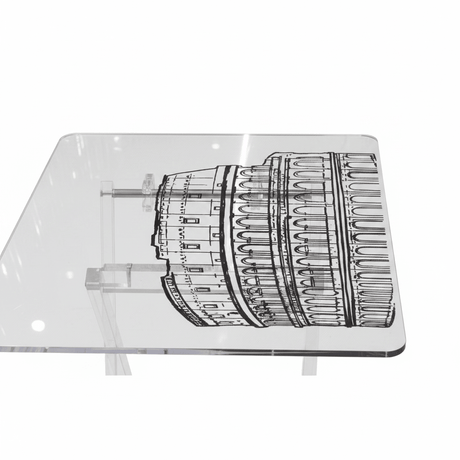 AKDC Clear Acrylic Foldable Coffee Table Set with Roman Colosseum Inspired Print Artistic Modern Furniture 50x40x47 cm - Al Kabayel Discount CentreAKDC Clear Acrylic Foldable Coffee Table Set with Roman Colosseum Inspired Print Artistic Modern Furniture 50x40x47 cmOrganizers & AccessoriesAKDCAl Kabayel Discount Centre