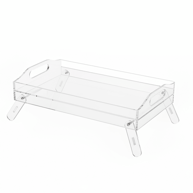 AKDC Clear Acrylic Foldable Serving Tray with Raised Stand Lightweight and Functional Serving Solution 30x23 cm - Al Kabayel Discount CentreAKDC Clear Acrylic Foldable Serving Tray with Raised Stand Lightweight and Functional Serving Solution 30x23 cmServing TraysAKDCAl Kabayel Discount Centre